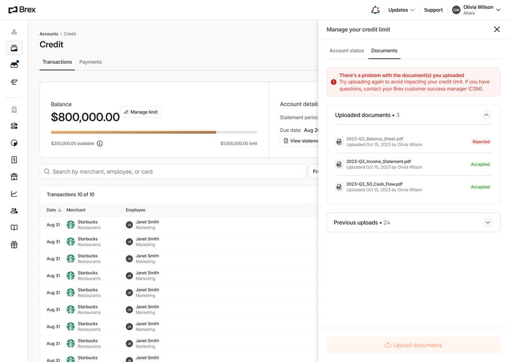 Communicating document status
