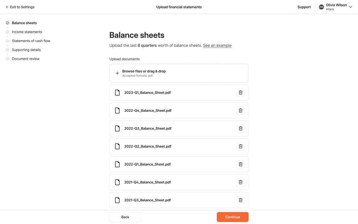 Although specific documents were requested, we ensured flexibility for varying customer behavior and file organization