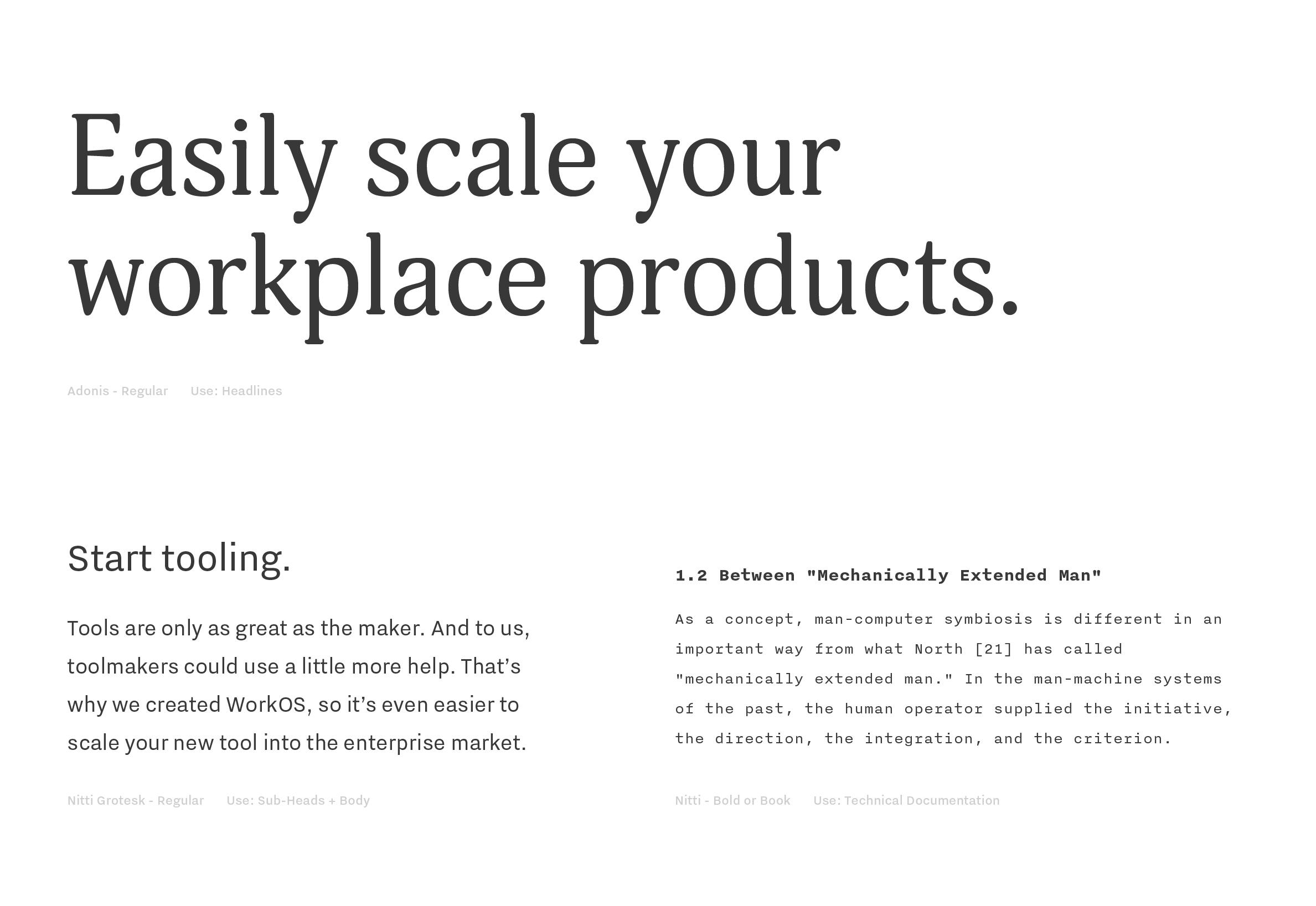 WorkOS typography