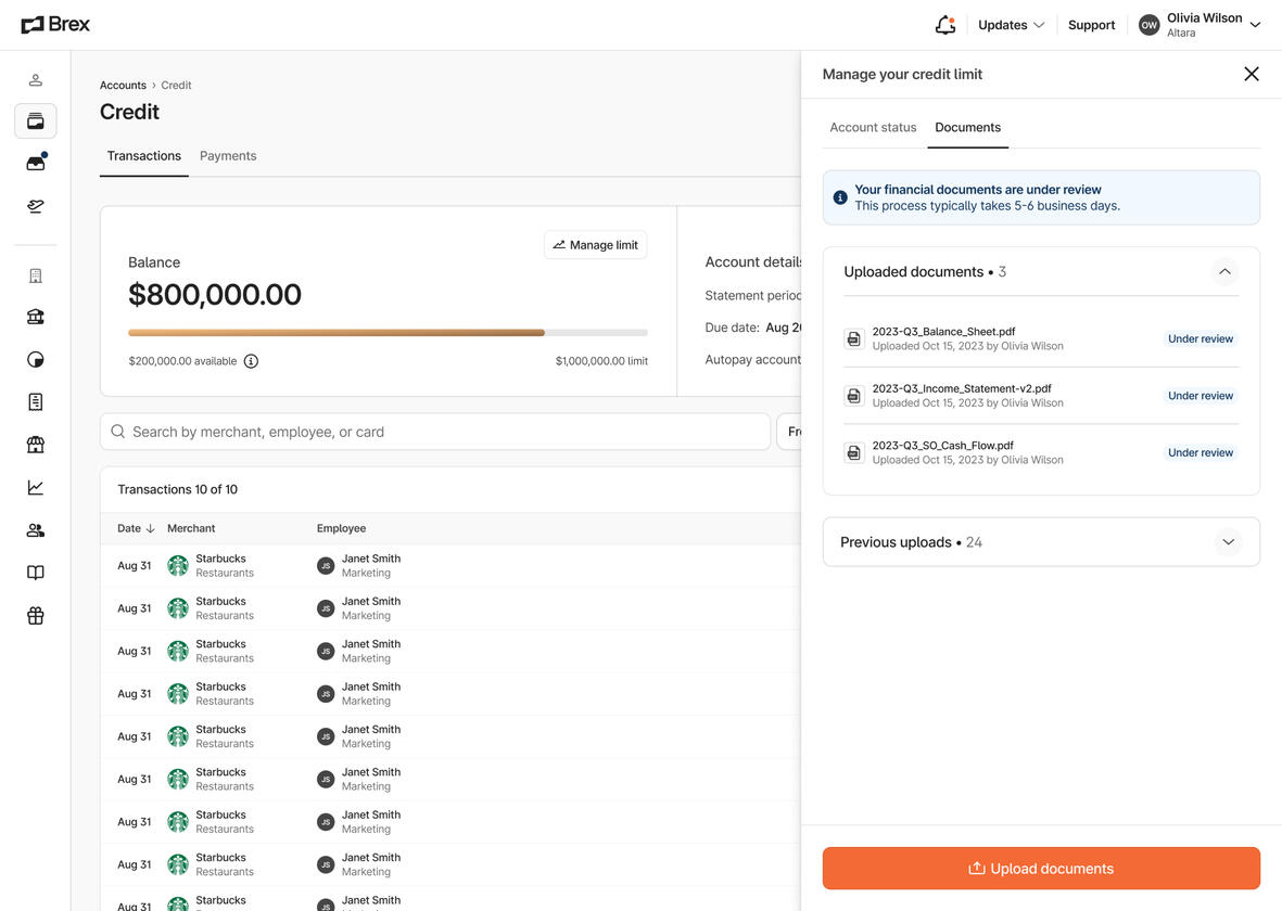 Submitted documents under review