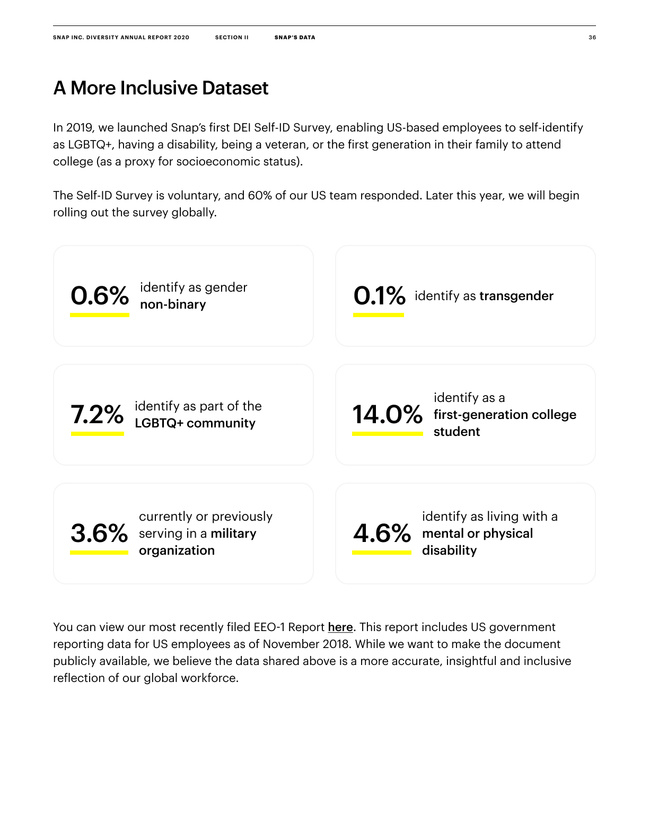 Snap Inc. Diversity Annual Report 2020